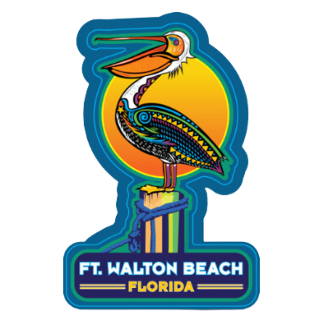 Coco Pelican Ft. Walton Beach Mini Sticker