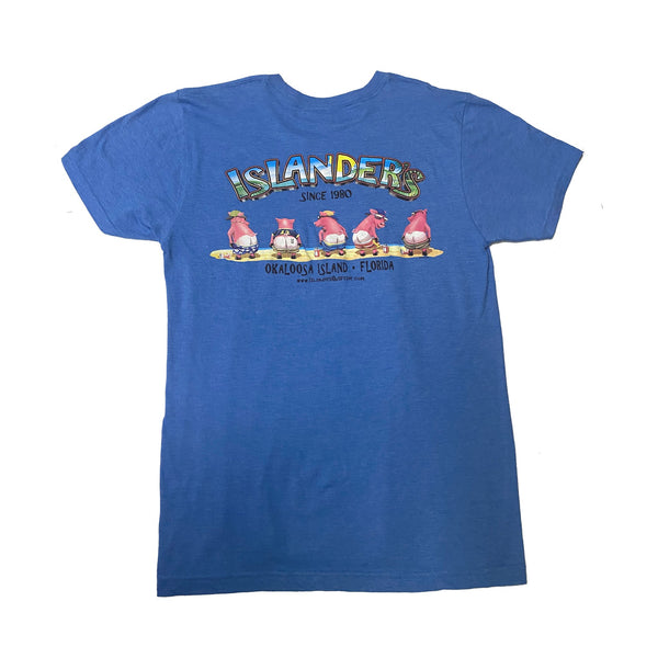 Islanders Mooning Pigs T-Shirt - Heather Royal Blue – Islanders Outfitter